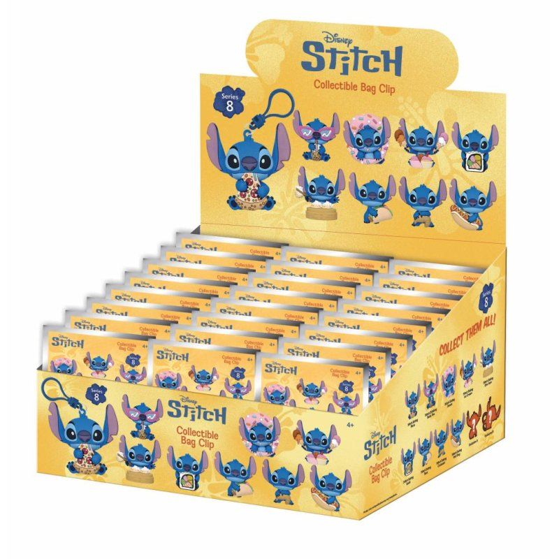 STITCH - Series 8 - 3D Foam Bag Clip (Display 24 Pcs)