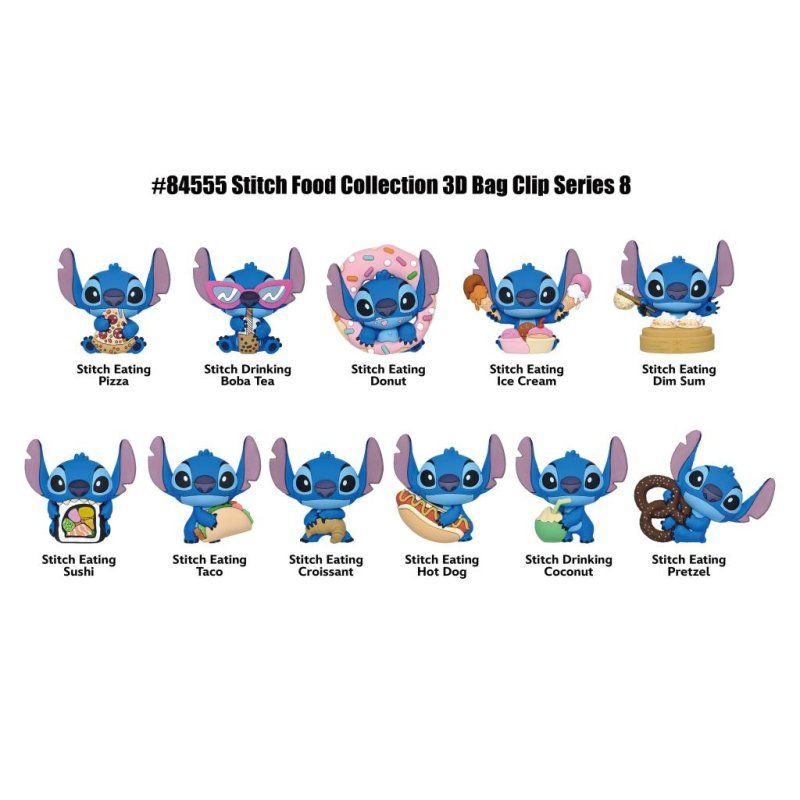 STITCH - Series 8 - 3D Foam Bag Clip (Display 24 Pcs)