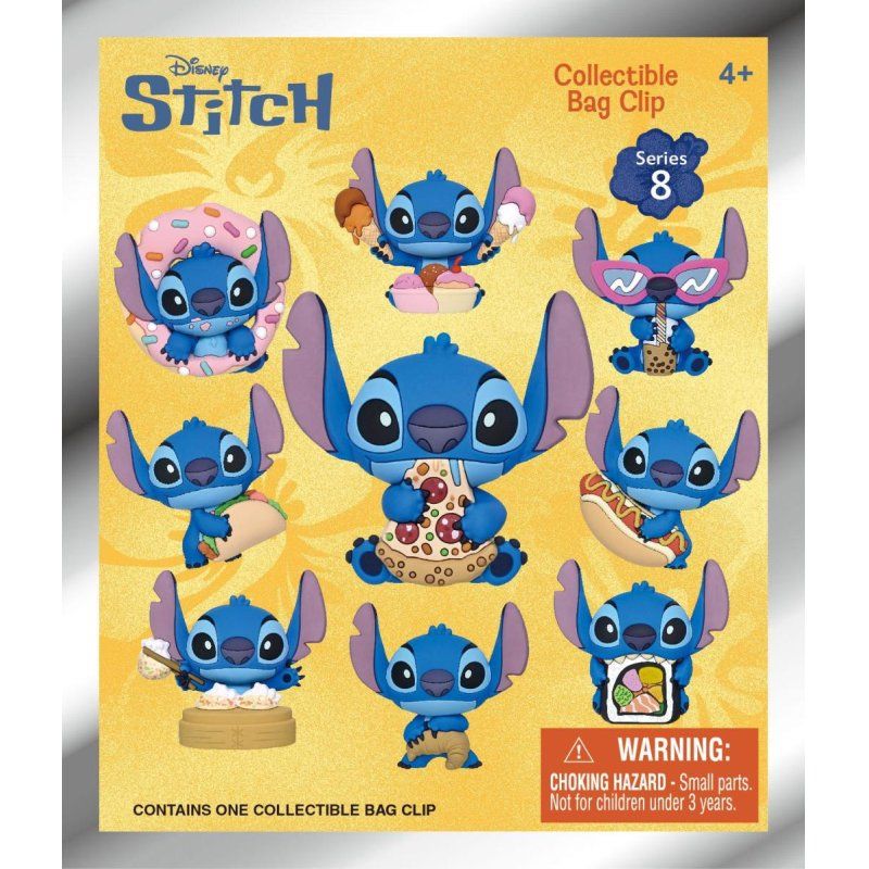 STITCH - Series 8 - 3D Foam Bag Clip (Display 24 Pcs)