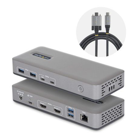 StarTech.com 196UE-USBC-DOCK station d'accueil Avec fil USB 3.2 Gen 2 (3.1 Gen 2) Type-C Gris