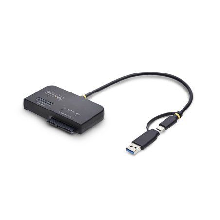 StarTech.com USB-C/USB-A to M.2 NVMe and 2.5in/3.5in SATA Adapter, 10Gbps, Tool-Free External SSD Hard Drive Reader,
