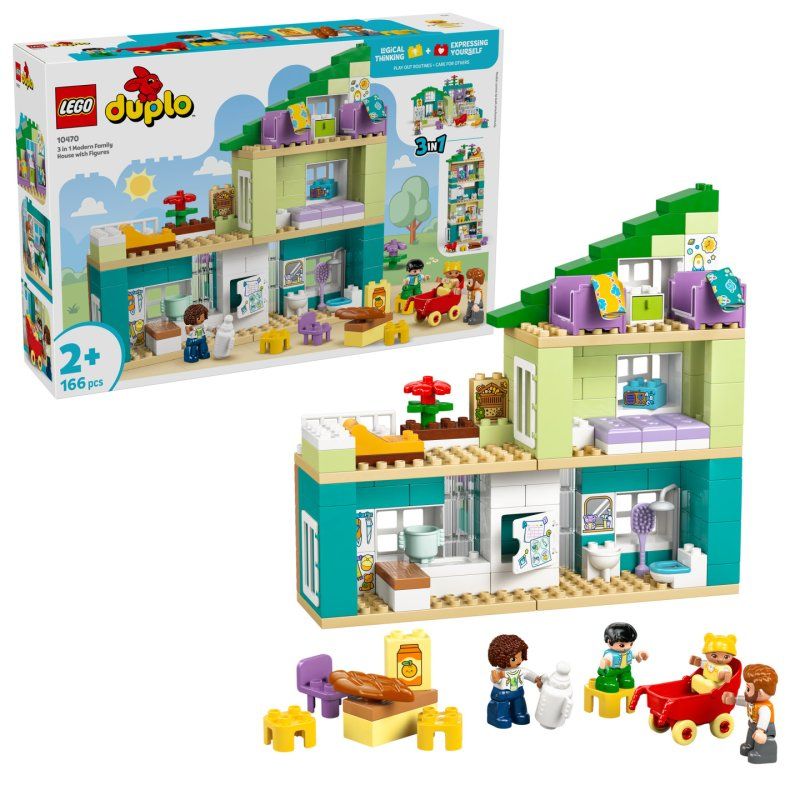10470 DUPLO Town Modernes Familienhaus mit Figuren - 3-in-1-Set