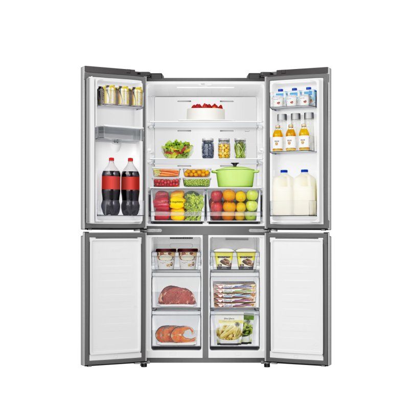 Hisense RQ5P470SMIE fridge-freezer Freestanding 482 L Silver, Stainless steel