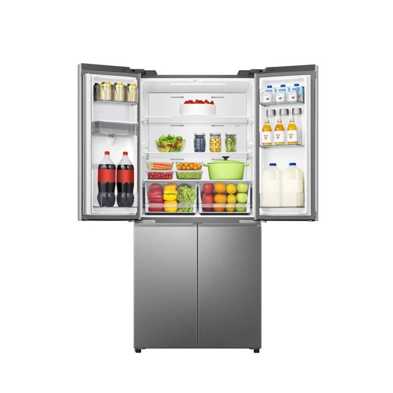 Hisense RQ5P470SMIE fridge-freezer Freestanding 482 L Silver, Stainless steel