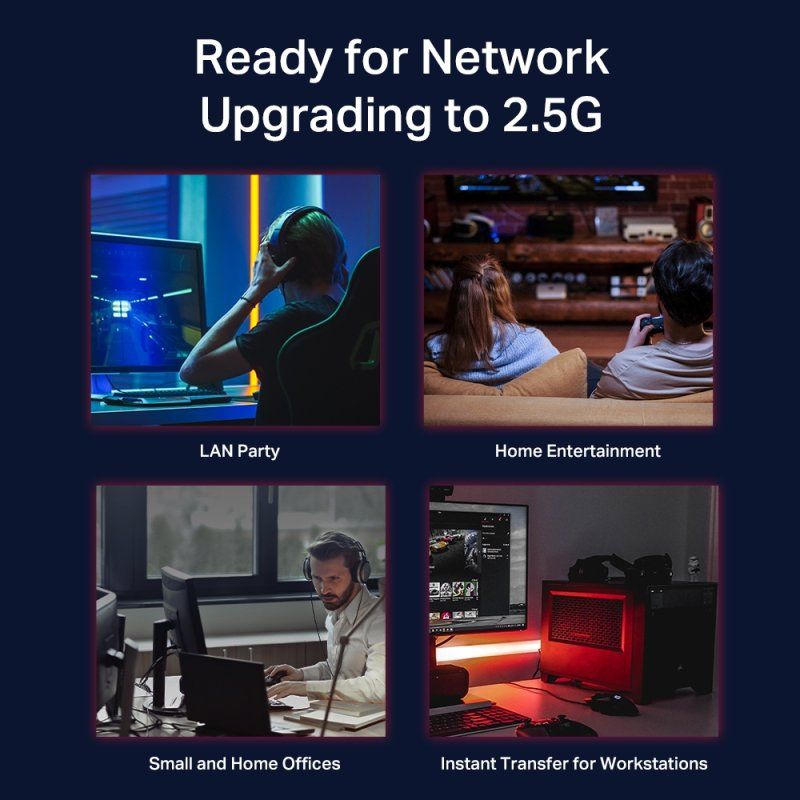 TP-Link TL-SG108-M2 commutateur réseau Non-géré 2.5G Ethernet (100/1000/2500) Noir