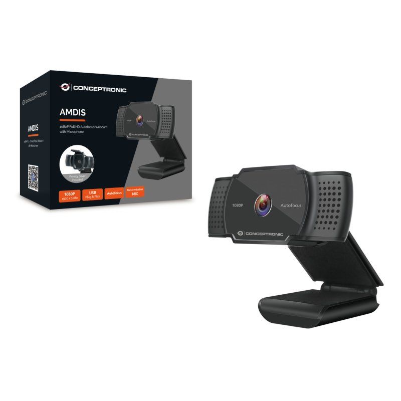 Conceptronic AMDIS06B webcam 1920 x 1080 pixels USB 2.0 Noir