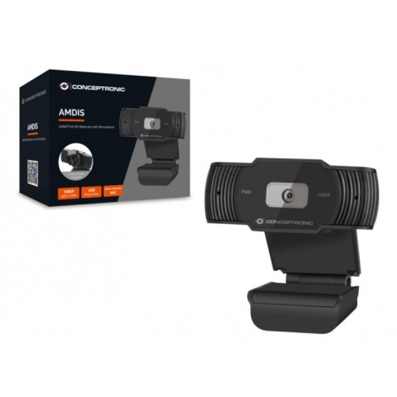 CONCEPTRONIC Webcam USB-A2.0 65° 1080P/30Hz FullHD Mikro sw