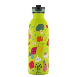24Bottles Veggie Friends Utilisation quotidienne 500 ml Silicone, Acier inoxydable Vert clair