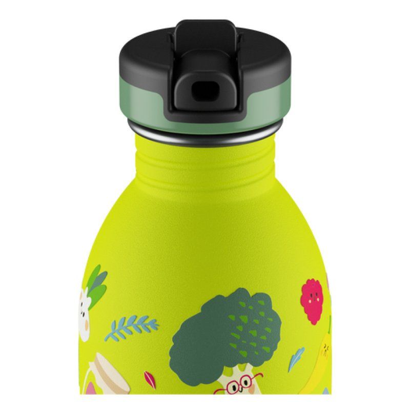 24Bottles Veggie Friends Utilisation quotidienne 500 ml Silicone, Acier inoxydable Vert clair
