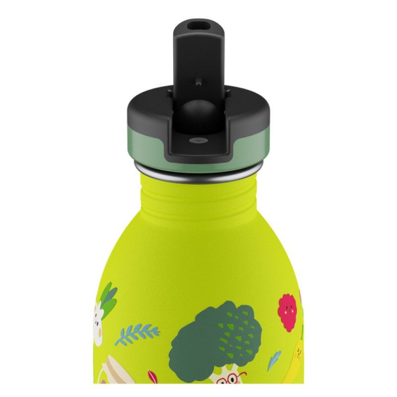 24Bottles Veggie Friends Utilisation quotidienne 500 ml Silicone, Acier inoxydable Vert clair