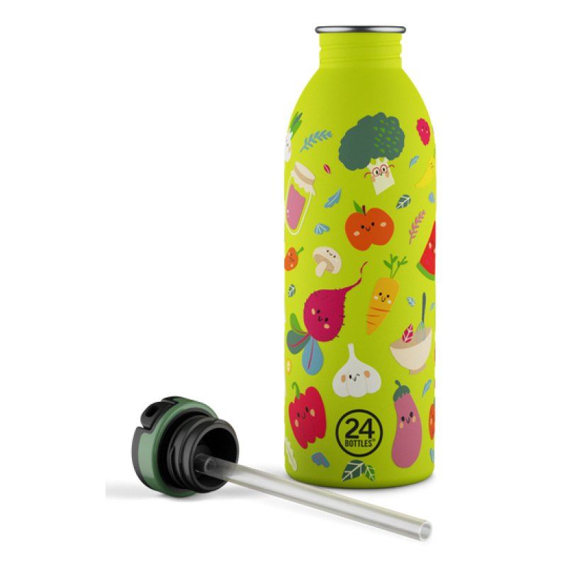 24Bottles Veggie Friends Daily usage 500 ml Silicone, Stainless steel Light Green
