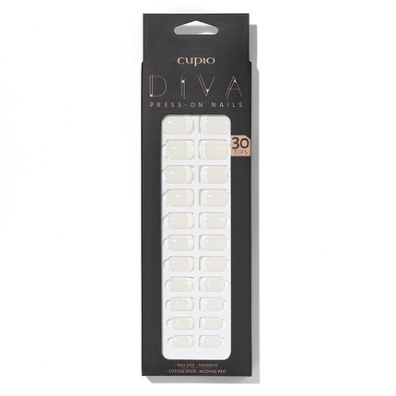 Cupio Presson Nails Cupio Diva White French