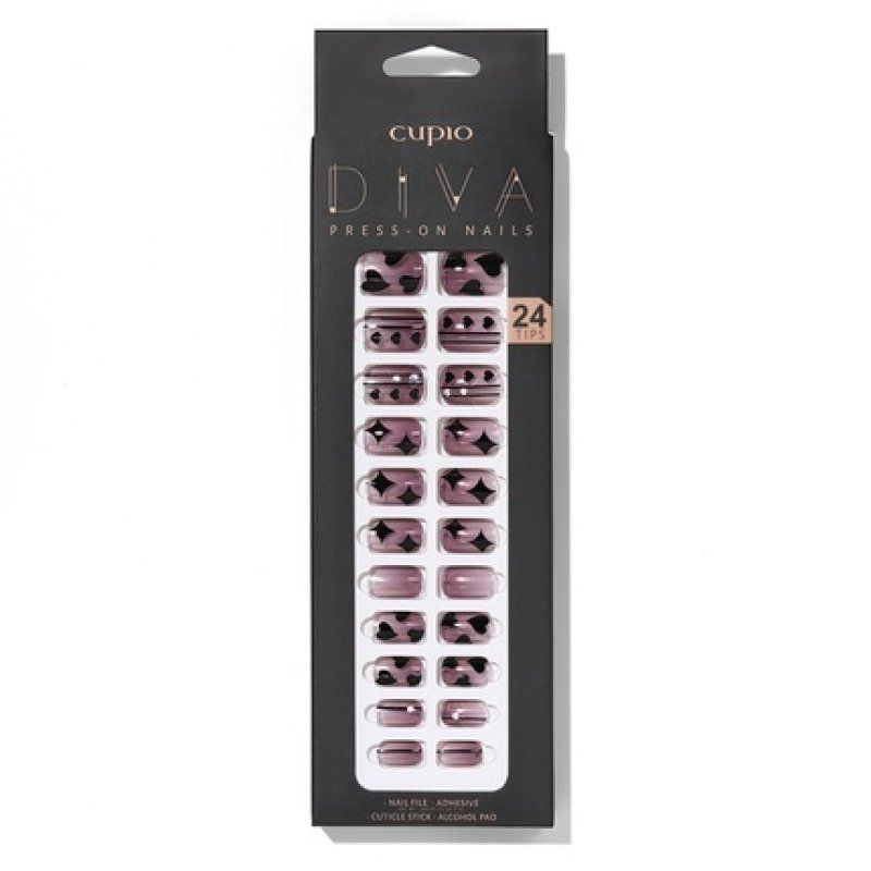 Cupio Presson Nails Cupio Diva Artistic Black