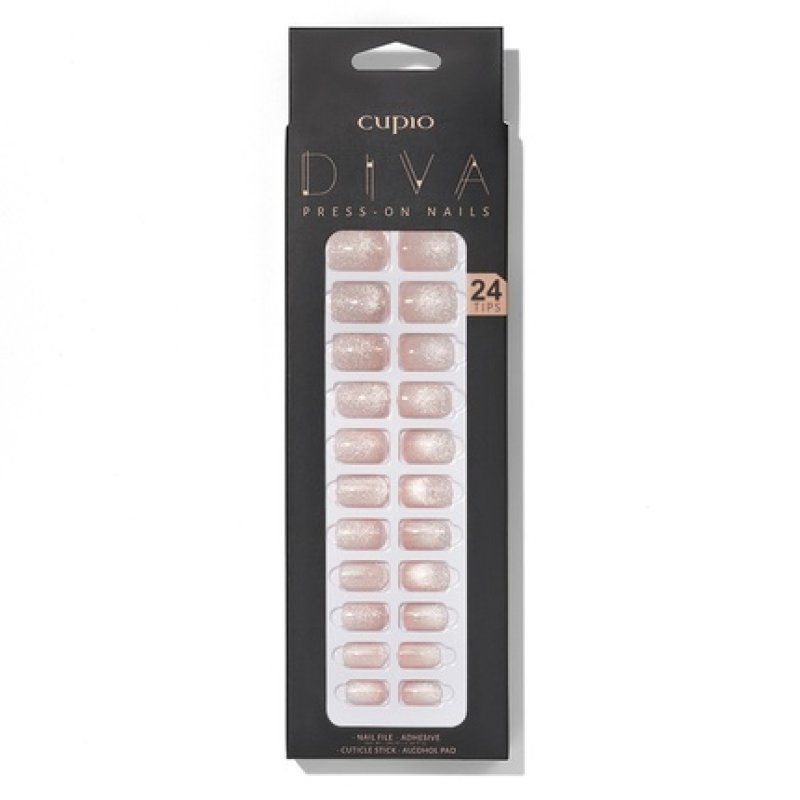 Cupio Presson Nails Cupio Diva Cat Eye White