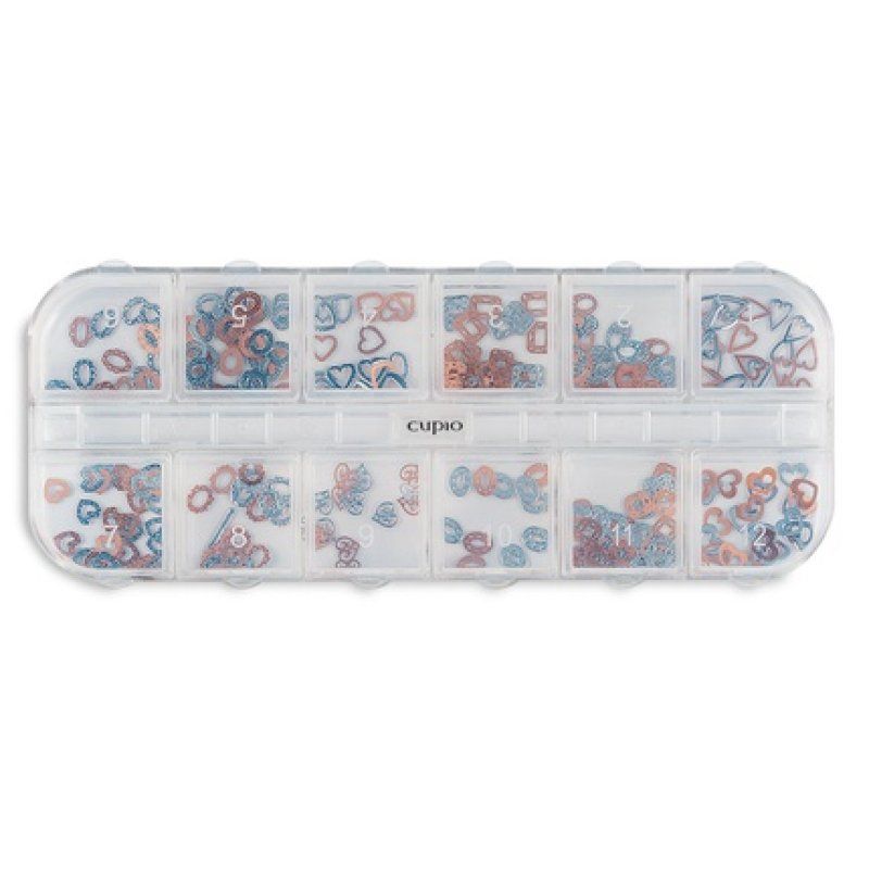 Cupio Metallic Nail Ornaments Set 12 Angel
