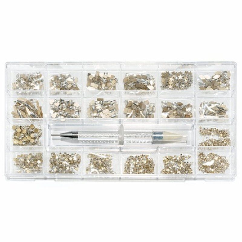 Cupio Crystal Clear Nail Crystals 1000 Pieces