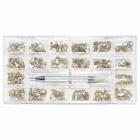 Cupio Crystal Clear Nail Crystals 1000 Pieces