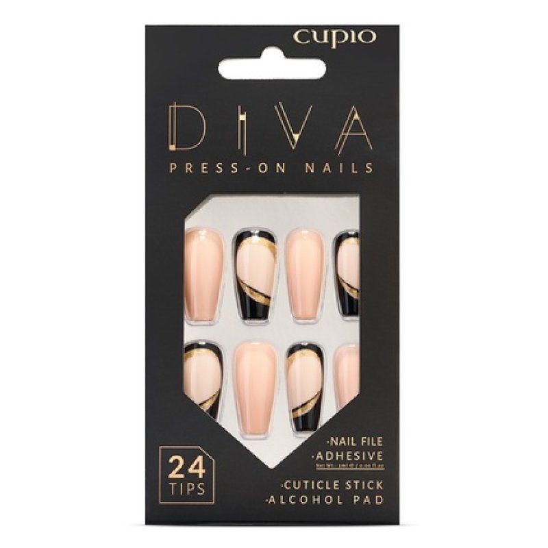 Cupio Presson Nails Cupio Diva Luxury Black