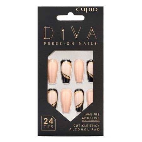Cupio Presson Nails Cupio Diva Luxury Black