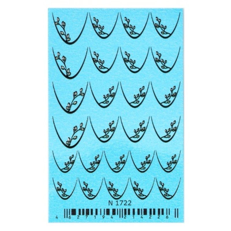 Cupio Nail Tattoo Azure Flowers French