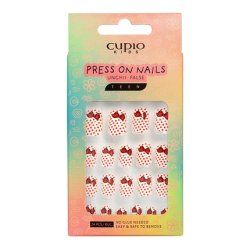 Cupio Children's False Nail Set Red Dots Dress