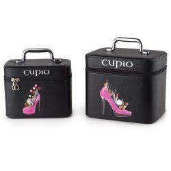 Cupio High Heels Cosmetic Bags Black Set Of 2