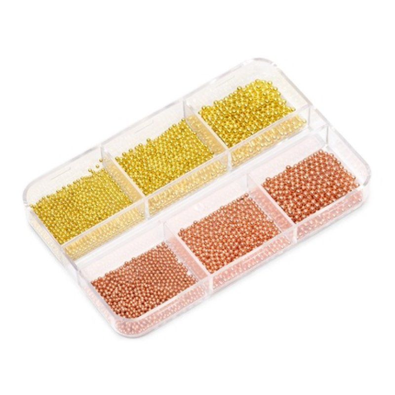 Cupio Rose Gold & Gold Caviar Nail Set