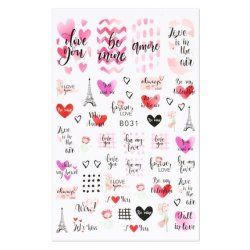 Cupio Nail Sticker Love B031