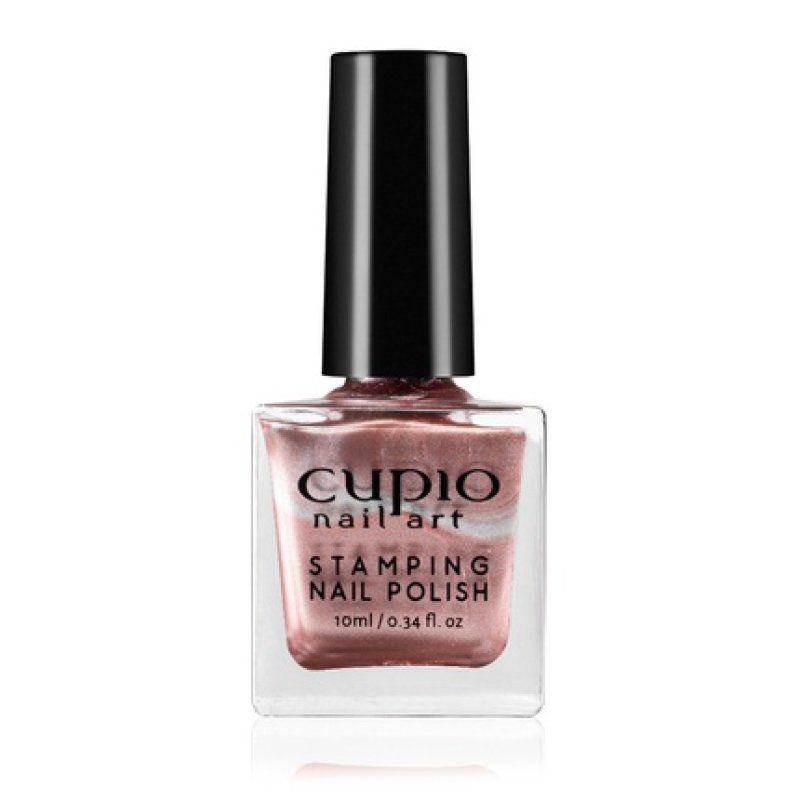 Cupio Nail Polish For Stamping In Metallic Rose Gold 10ml
