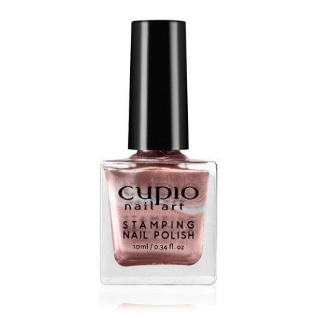 Cupio Nail Polish For Stamping In Metallic Rose Gold 10ml