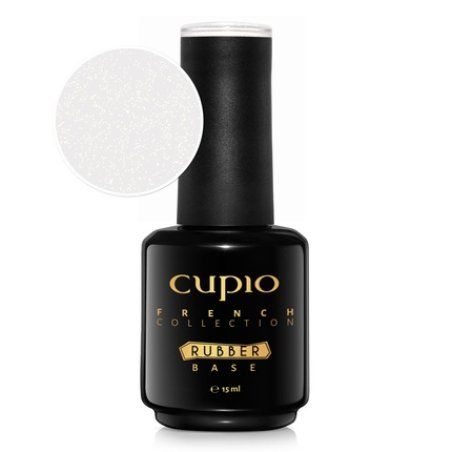 Cupio Rubber Base French Collection Milky White Shimmer Gold 15ml