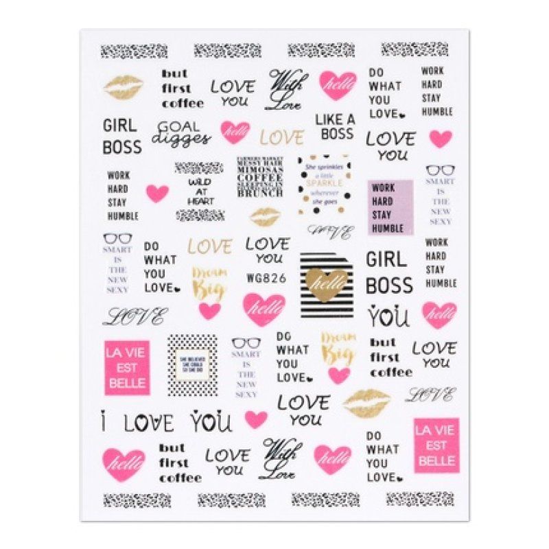 Cupio Nail Sticker Love Wg826