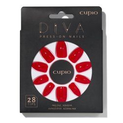 Cupio Presson Nails Cupio Diva Bright Red
