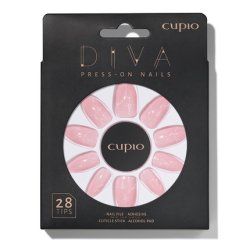 Cupio Presson Nails Cupio Diva White Marble