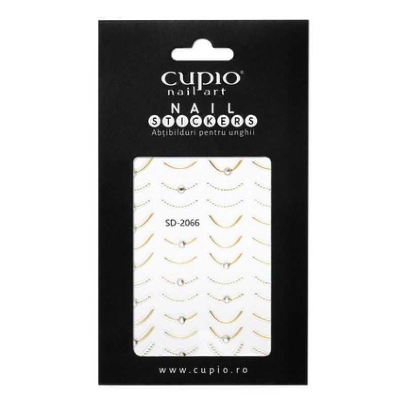 Cupio Nail Stickers Gold Crystal