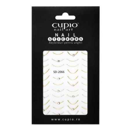 Cupio Nail Stickers Gold Crystal