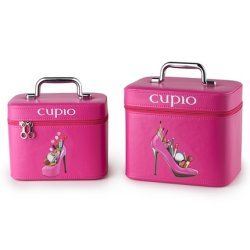 Cupio High Heels Pink Cosmetic Bags Set Of 2