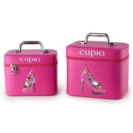 Cupio High Heels Pink Cosmetic Bags Set Of 2