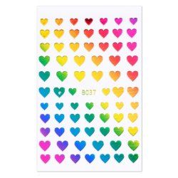 Cupio Nail Decal Love B037 Rainbow