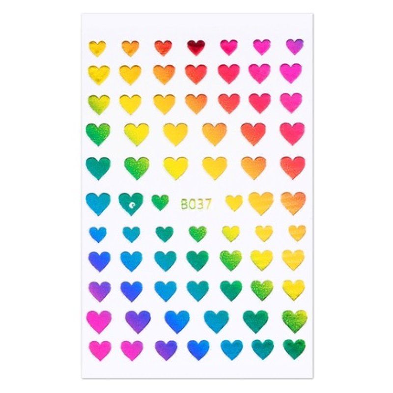Cupio Nail Decal Love B037 Rainbow