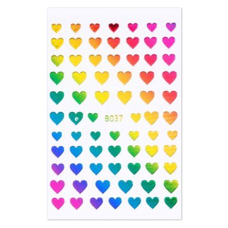 Cupio Nail Decal Love B037 Rainbow