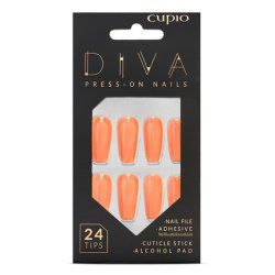 Cupio Presson Nails Cupio Diva Neon Orange