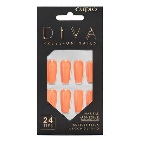 Cupio Presson Nails Cupio Diva Neon Orange