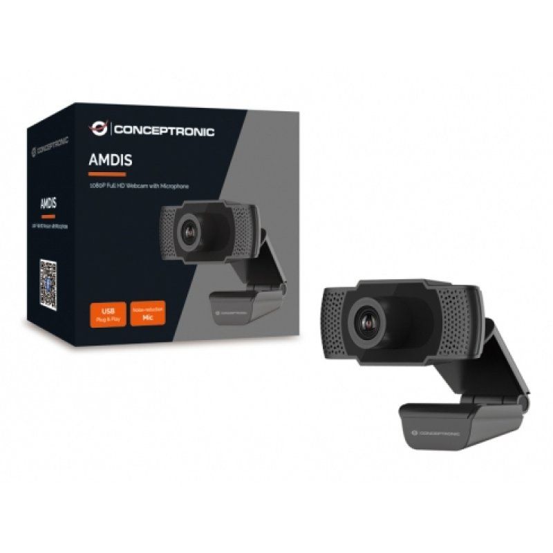 Conceptronic AMDIS01B webcam 2 MP 1920 x 1080 pixels USB 2.0 Noir