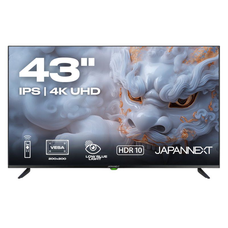 109,2cm/43" (3840x2160) JAPANNEXT JN-IPS430UHD60F 16:9 IPS 60Hz HDMI USB WLAN Speaker Black