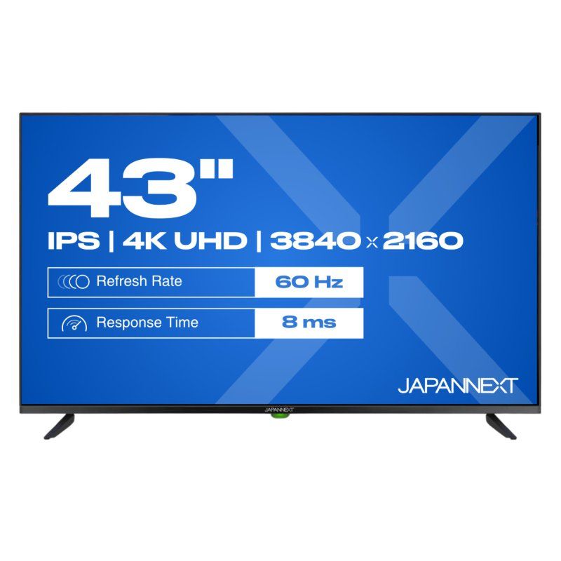 JAPANNEXT JN-IPS430UHD60F écran plat de PC 109,2 cm (43") 3840 x 2160 pixels 4K Ultra HD LCD Noir