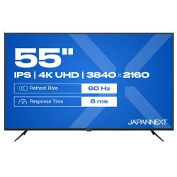 JAPANNEXT JN-IPS550UHD60F écran plat de PC 139,7 cm (55") 3840 x 2160 pixels 4K Ultra HD LCD Noir