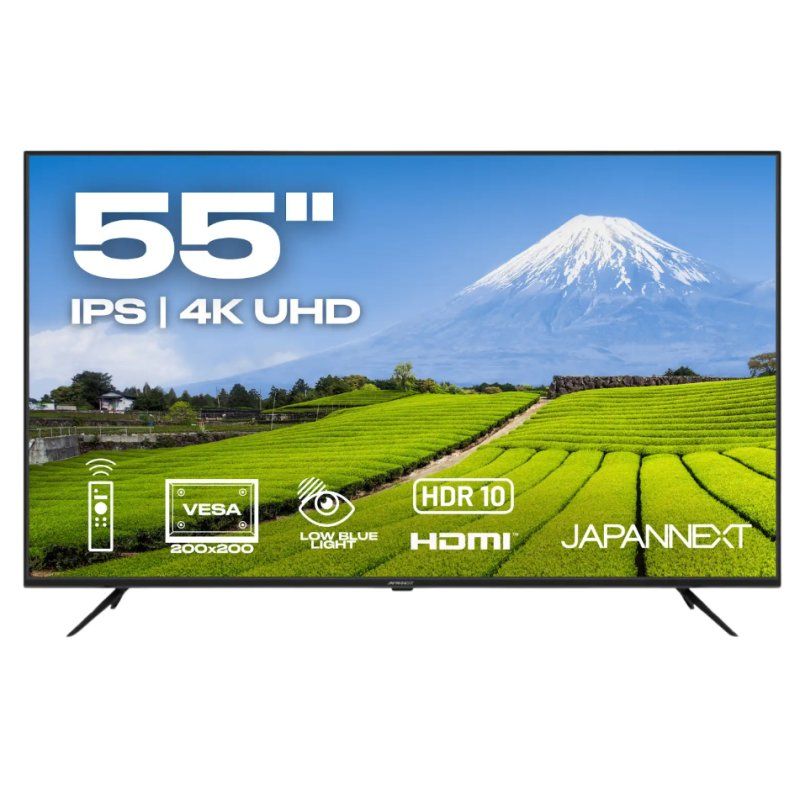 JAPANNEXT JN-IPS550UHD60F computer monitor 139.7 cm (55") 3840 x 2160 pixels 4K Ultra HD LCD Black