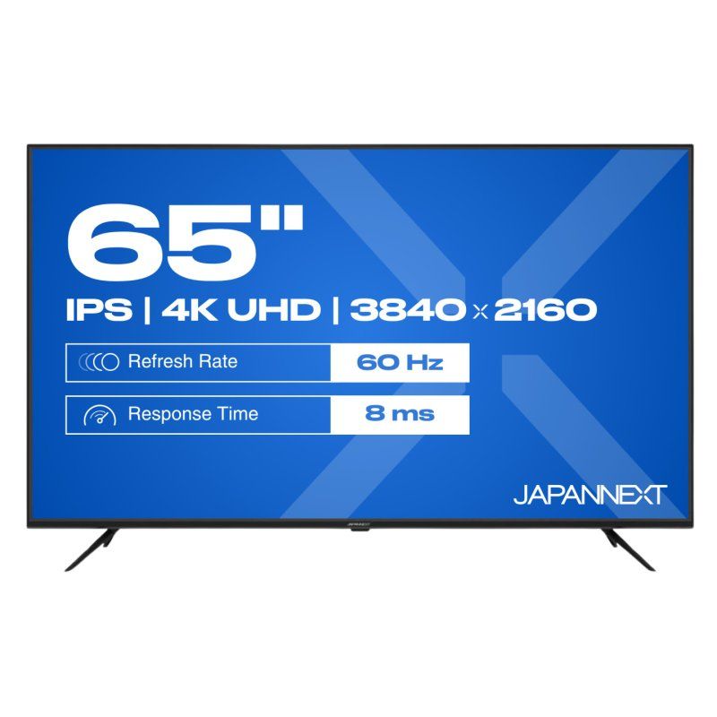 JAPANNEXT JN-IPS650UHD60F computer monitor 165.1 cm (65") 3840 x 2160 pixels 4K Ultra HD LCD Black