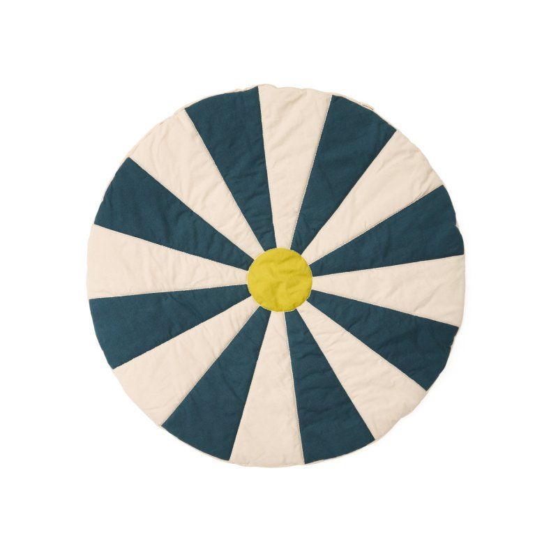 Kids Concept - Play Mat Circus - Teal - 112x112x2 cm